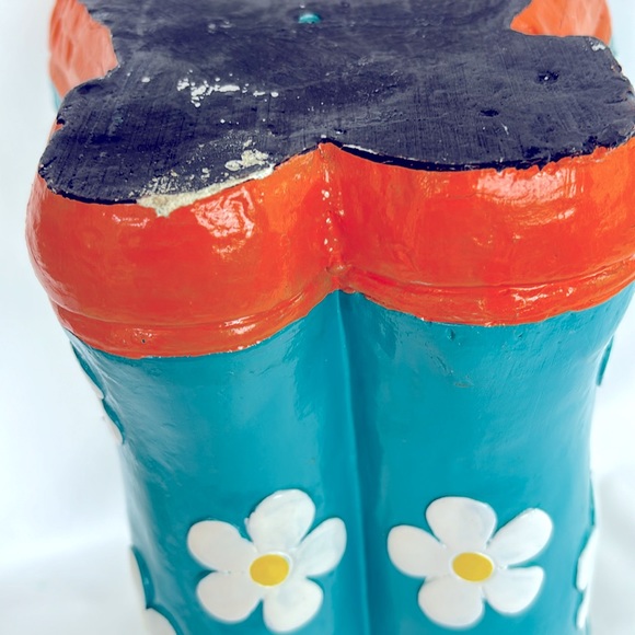 Gently Used Very Cute Ceramic Garden Planter Aqua Color Home Decor - Picture 5 of 9